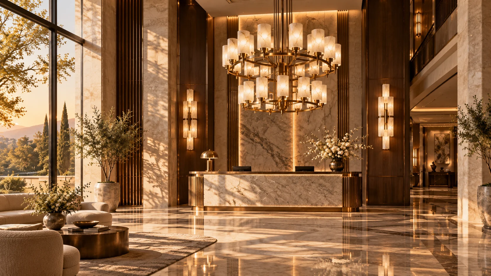 Corporate Reception & Office lighting visualization